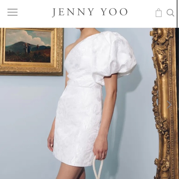 Jenny Yoo Adley Jacquard Mini Dress - Picture 1 of 10